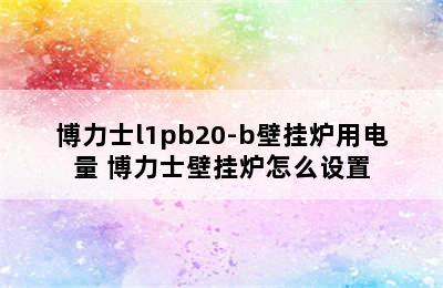 博力士l1pb20-b壁挂炉用电量 博力士壁挂炉怎么设置